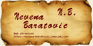 Nevena Baratović vizit kartica